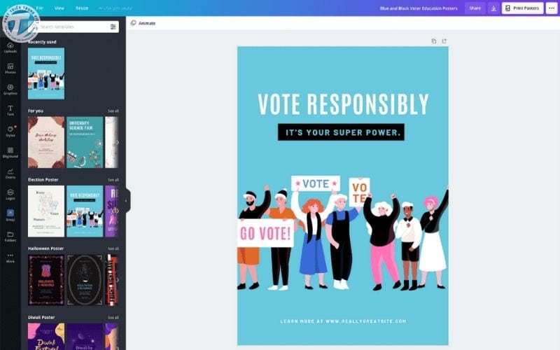Thiết kế poster bằng canva
